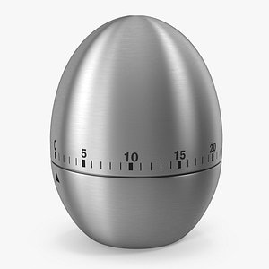 Stainless Steel Egg Shape Kitchen Timer