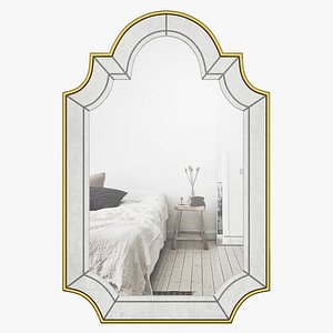 3D wlao1079 wall mirror champagne