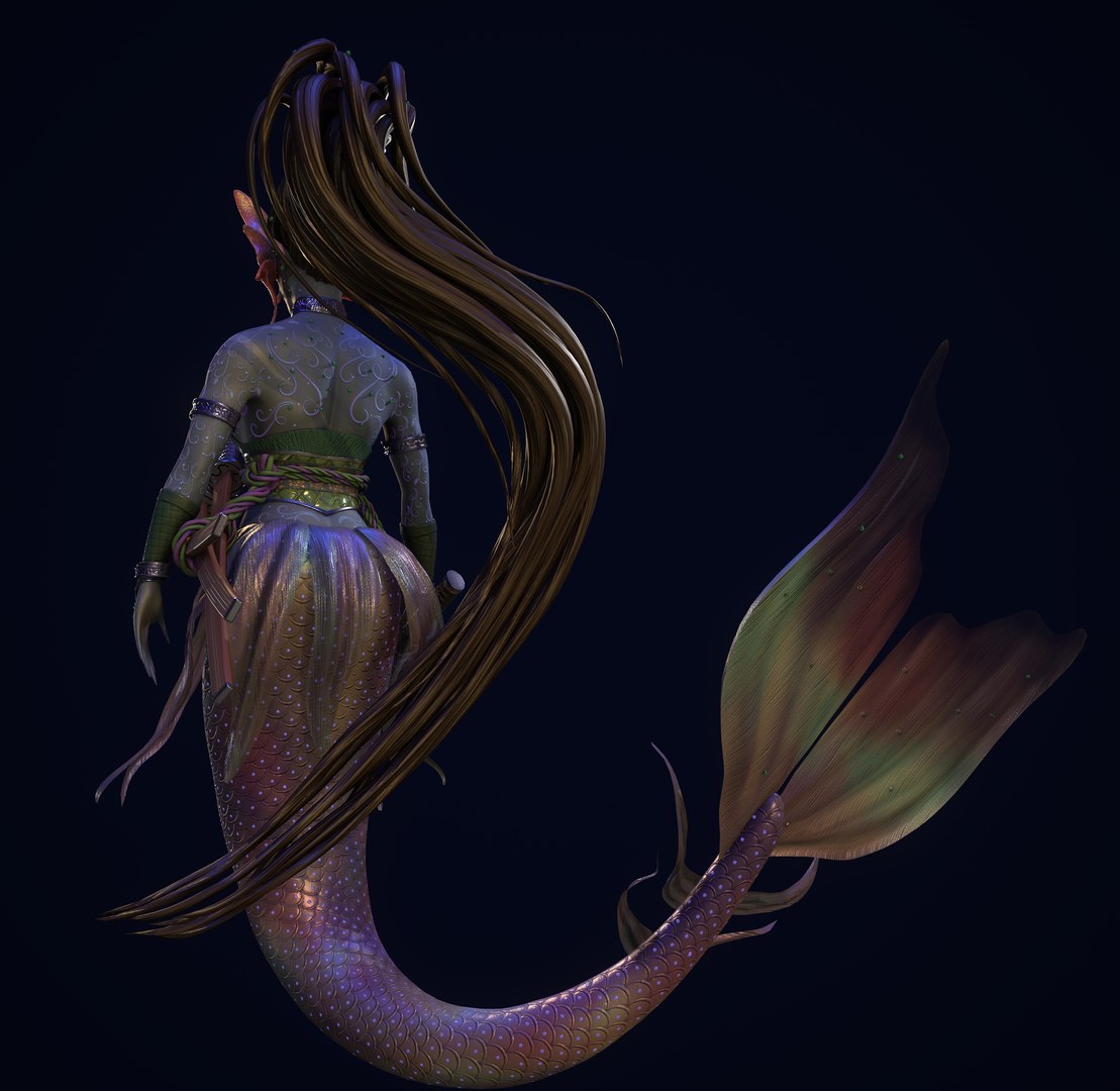 Mermaid 3D Model Low Poly 3D Model - TurboSquid 2234124
