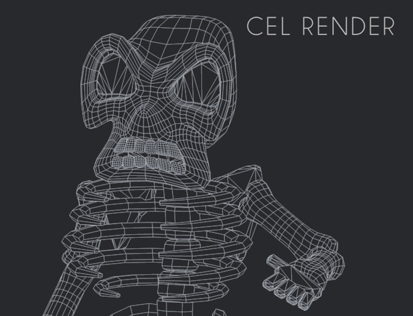 Toon Skeleton Rigged Cartoon 3d Dxf