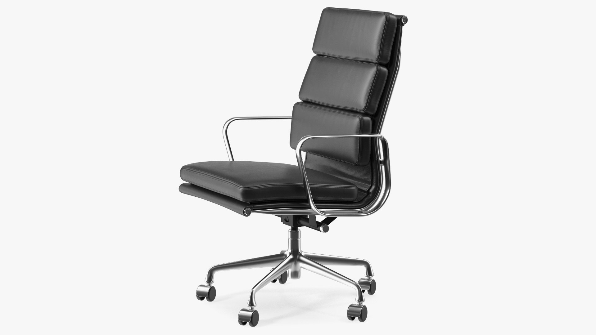 Executive Chair Black Leather 3D model preview