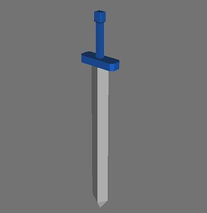 3d basic sword weapon model