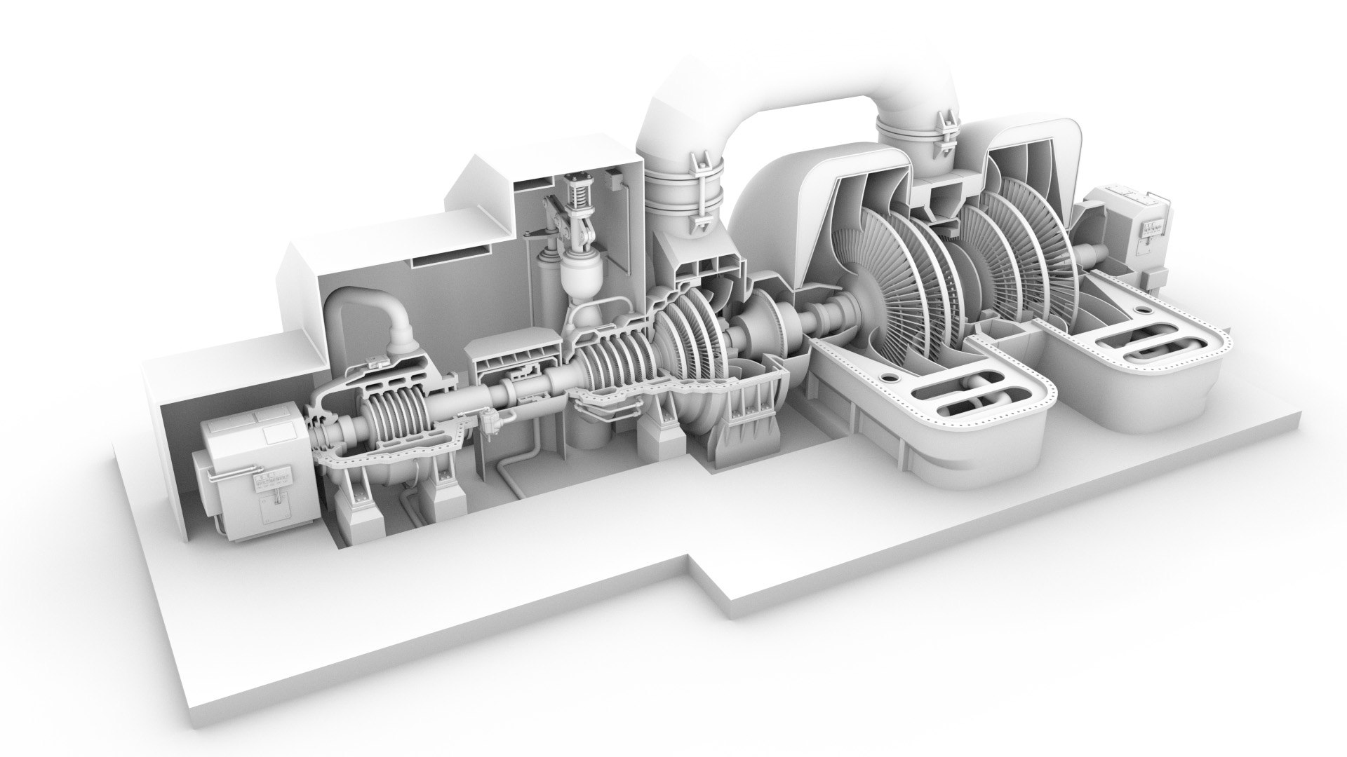 Steam turbine 3D model - TurboSquid 1149386