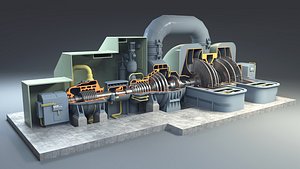 steam turbine 3D model