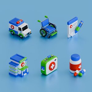 Icon Set of Medical and Health