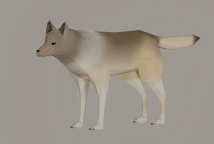 3D Wolf Low Poly