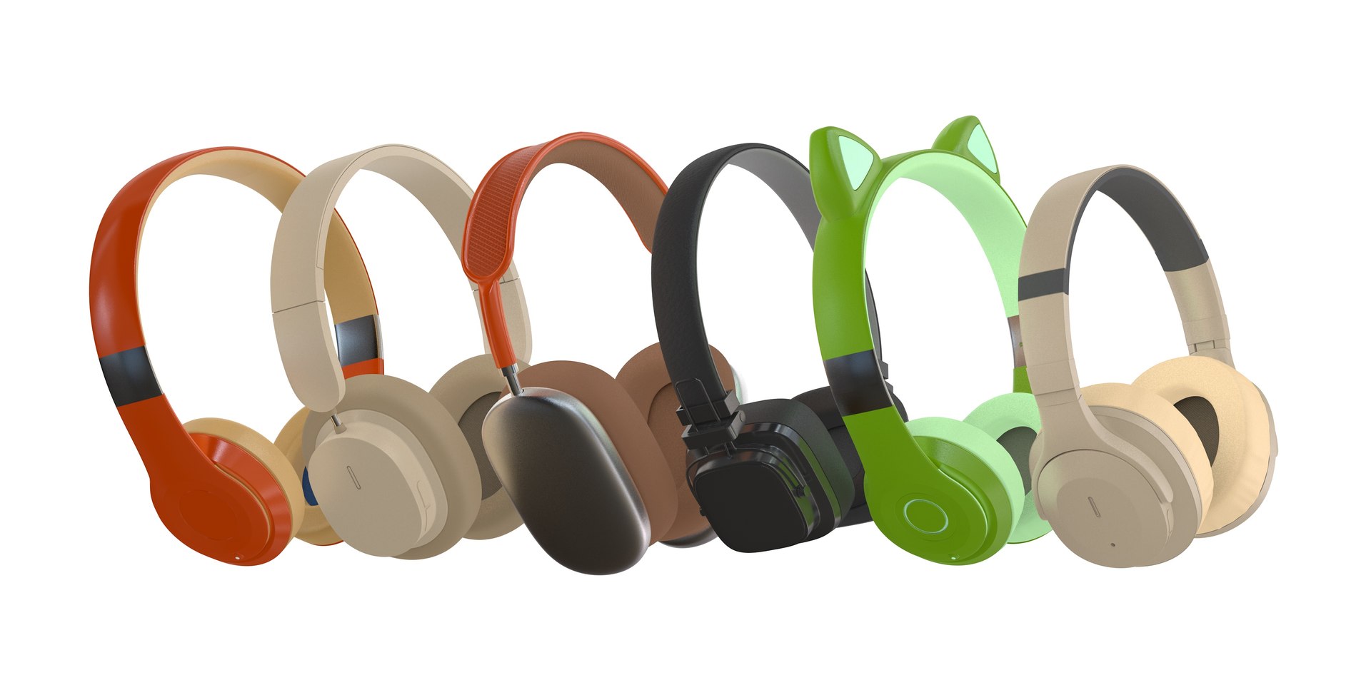 Wireless Headphones Collection 3D Model - TurboSquid 2241425