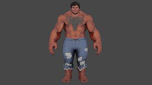 3D model Red Hulk
