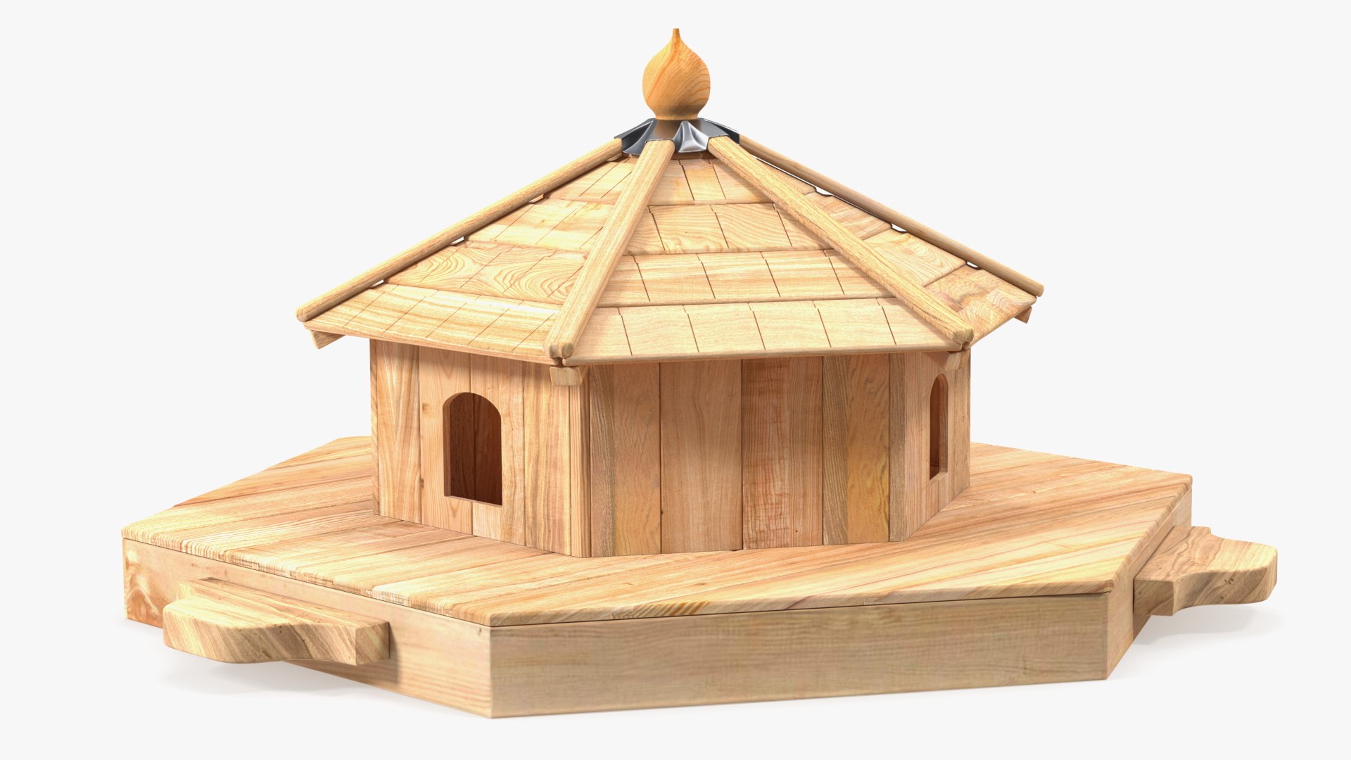 Floating Duck House 3 Nests 3D model preview