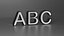 3D буквы ABC