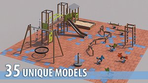modern children playground model