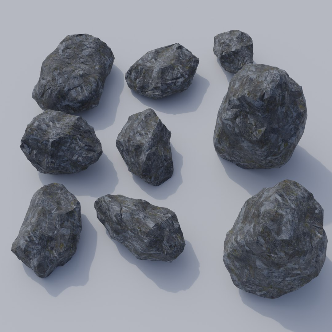 3D Low-Poly Rocks Model - TurboSquid 1921786