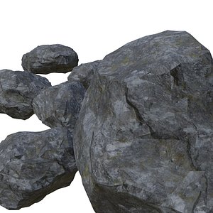 3D Low-Poly Rocks model