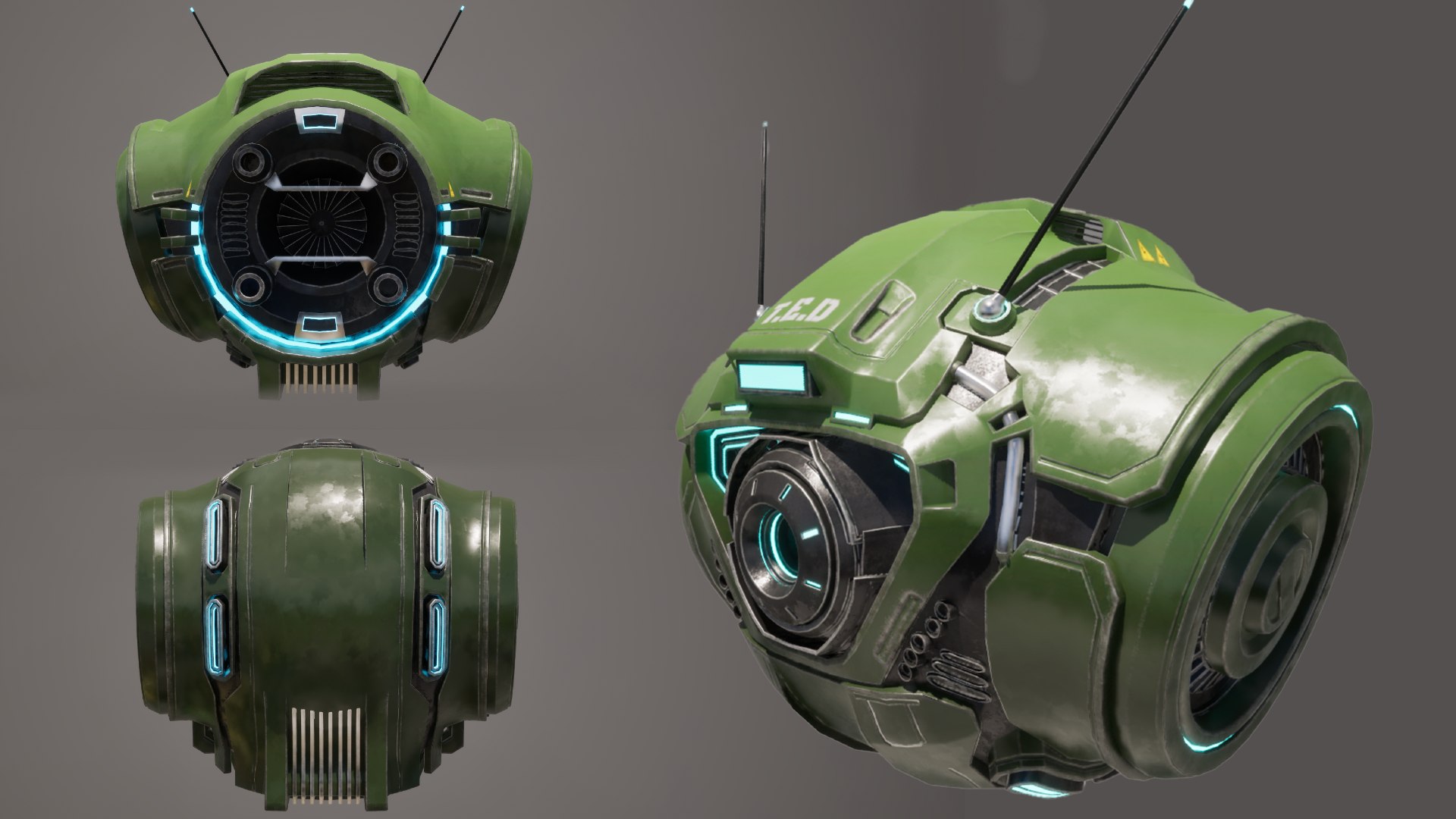 Technical Escort Drone All Tiers TED SciFi Asset Pack 3D model https://p.turbosquid.com/ts-thumb/St/pb7Bmf/vA/ted_02_all_sides_screenshot/png/1742006770/1920x1080/fit_q87/440601499e081e9d866e422d45c91b9e1eed2b3a/ted_02_all_sides_screenshot.jpg