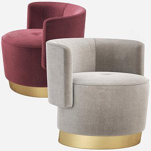 3D baxter anais armchair model