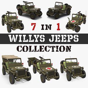 Willys Jeeps 3D Models Collection