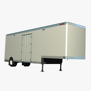 moving van trailer truck 3d model