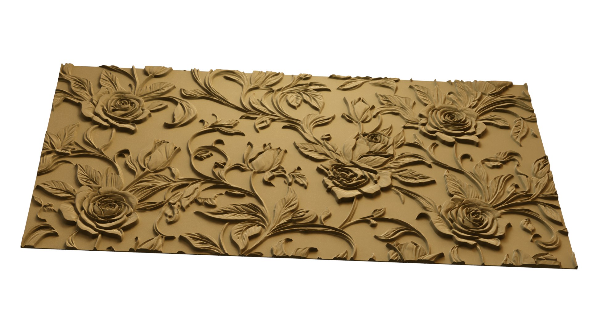 3D Model Modern Rose Panel Wall Decor Set Relief Stl Mural CNC 308 ...