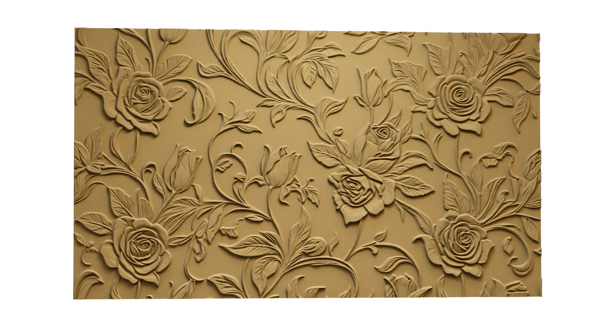 3D Model Modern Rose Panel Wall Decor Set Relief Stl Mural CNC 308 ...