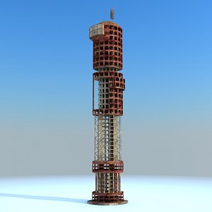 sci fi futuristic building 3ds