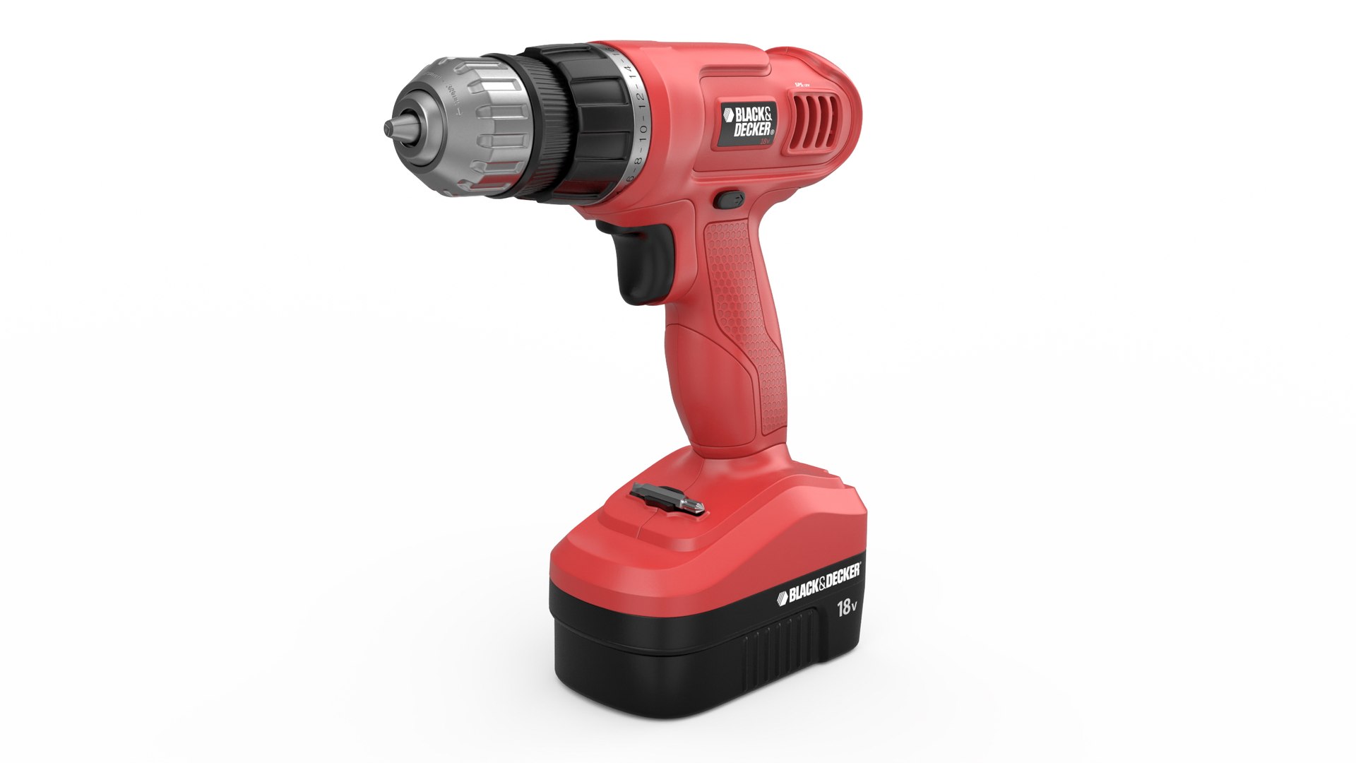 Cordless Drill Black and Decker 3D model preview