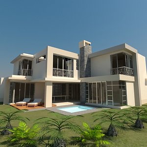 3dsmax modern house