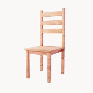 Light wood dining chair modern furniture item in simple minimalist style for interior design