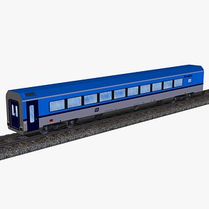 railjet passenger wagon for taurus locomotive 3D model