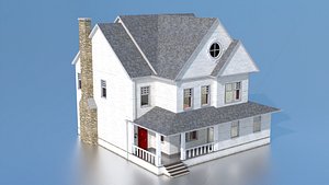 3D House European style 3D model model