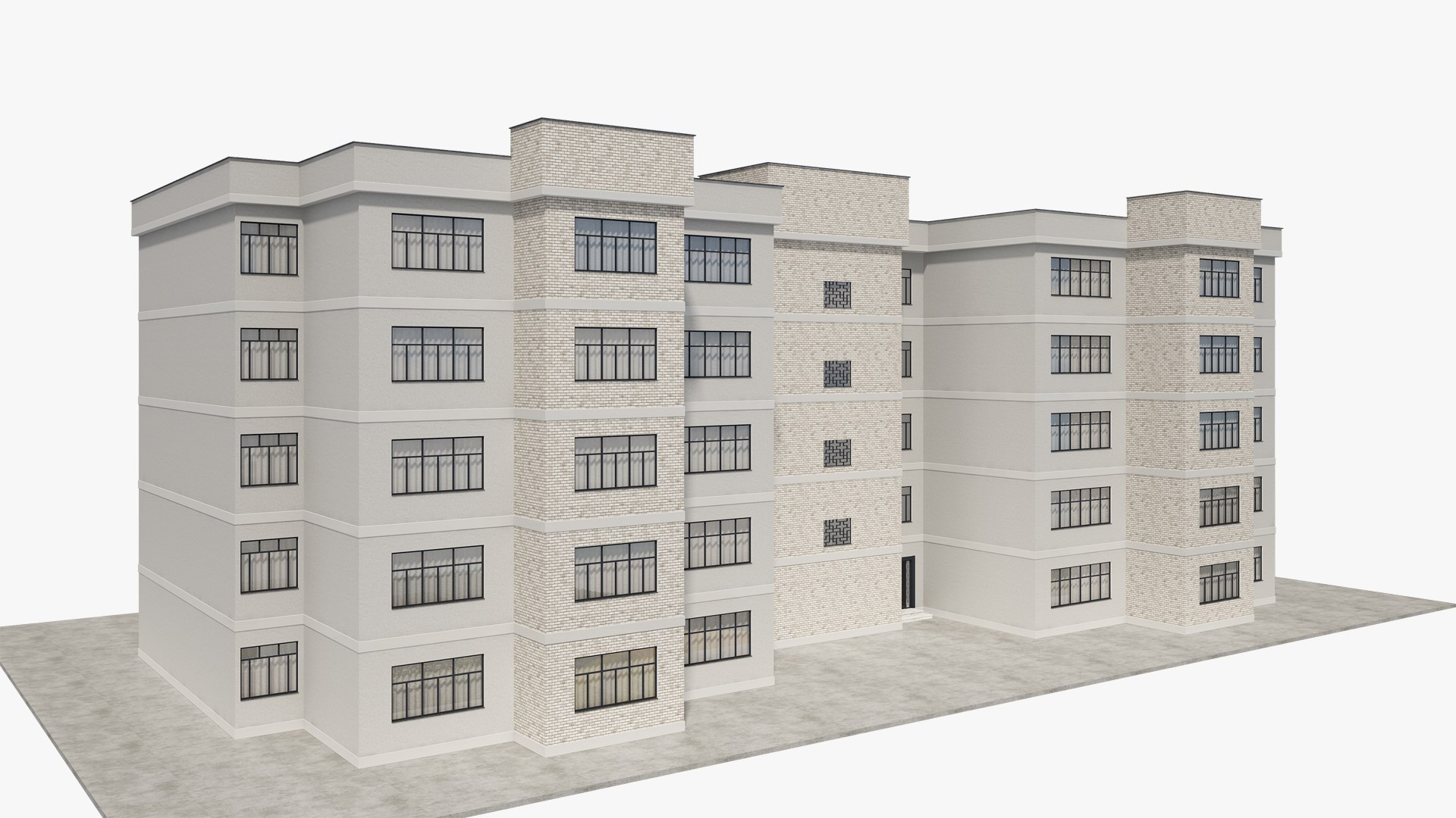 Apartment Building With Interior Set Model - TurboSquid 2335191