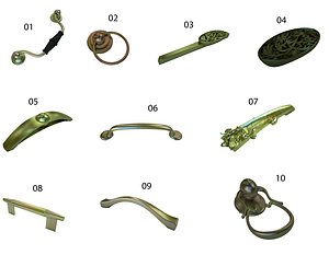 Furniture door handle set