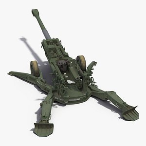 3D m777 howitzer 155mm battle