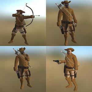Cowboy 4 Pose PBR