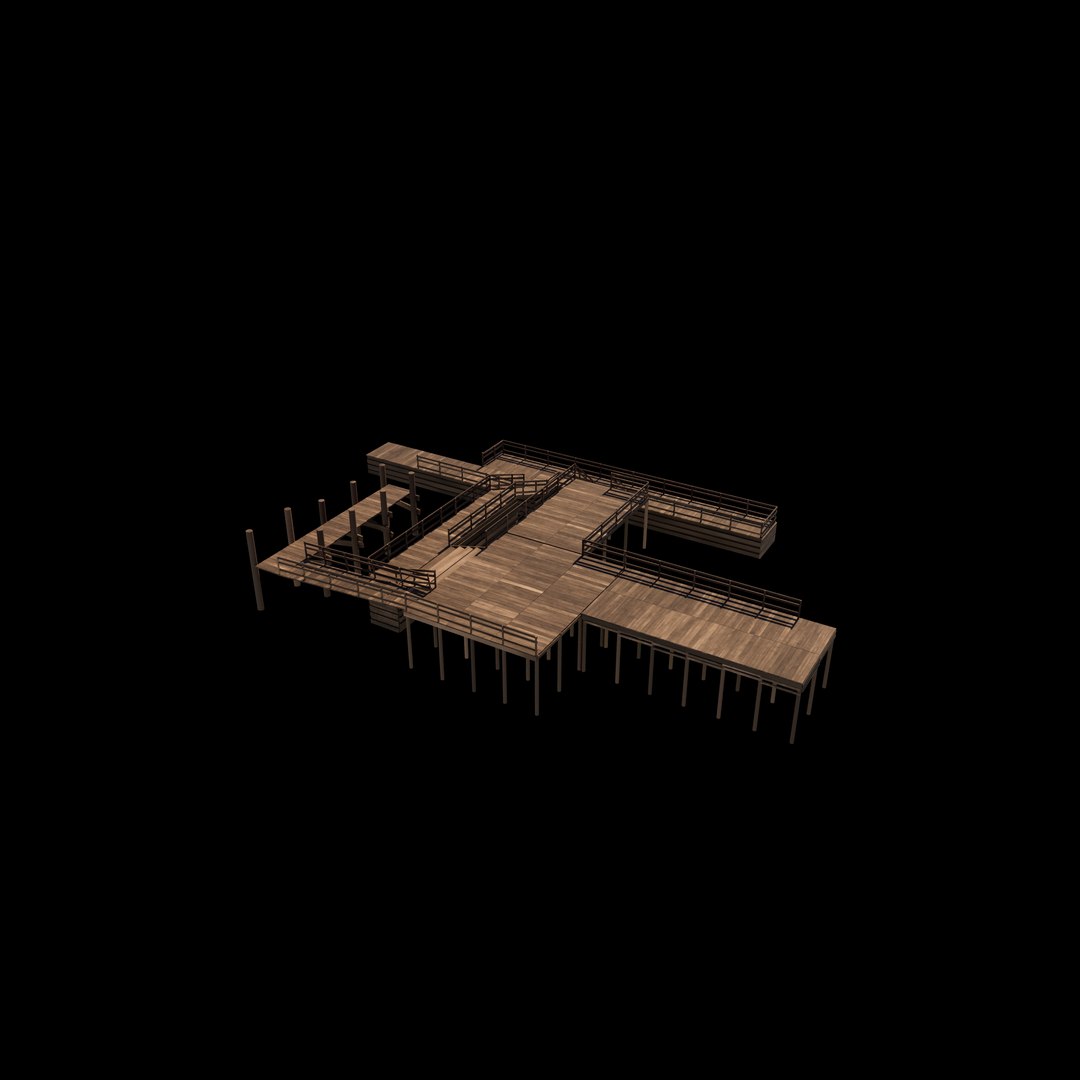 3D Modular Wood Walkway 3D Model - TurboSquid 2493420