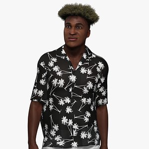 3D Afro American Realistic Male Summer Outfit Brazilian  man