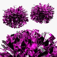 Foil Pom Poms with Handles