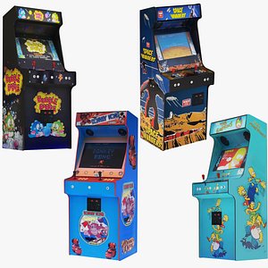 Arcade Game Machine Collection 4 in 1 3D model