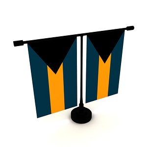 3D Flag of Bahamas