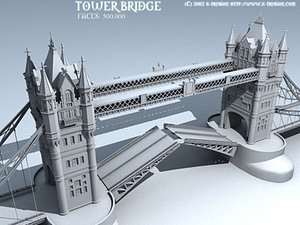 tower bridge london 3d model