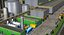 3D industrial refinery factory port-harbour