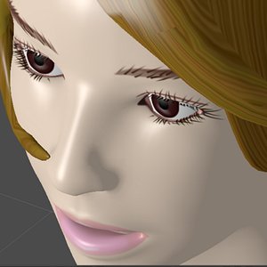 3D cute girl model