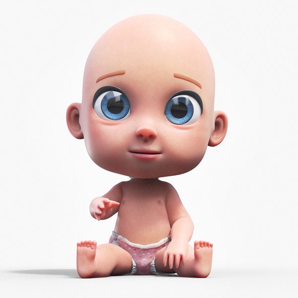 3D Cartoon Baby - Rigged