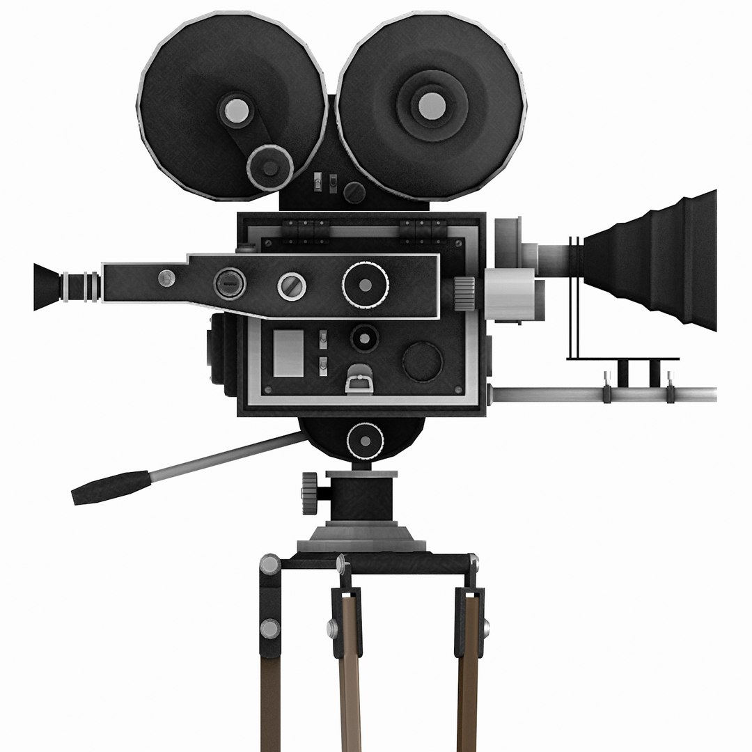 3d model classic movie camera