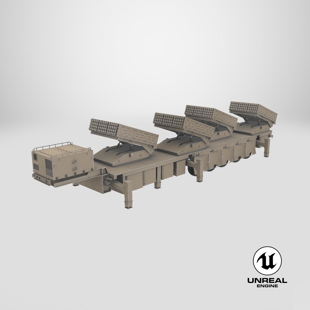 3D Multiple Launch Rocket System Roketsan Jobaria TR-122 PBR model https://p.turbosquid.com/ts-thumb/Su/faV8Xs/AF/stemcell_unreal_render/png/1724442659/1920x1080/fit_q87/8f29ad6d28abc5f78cd2c916411ad38a9e9c650f/stemcell_unreal_render.jpg