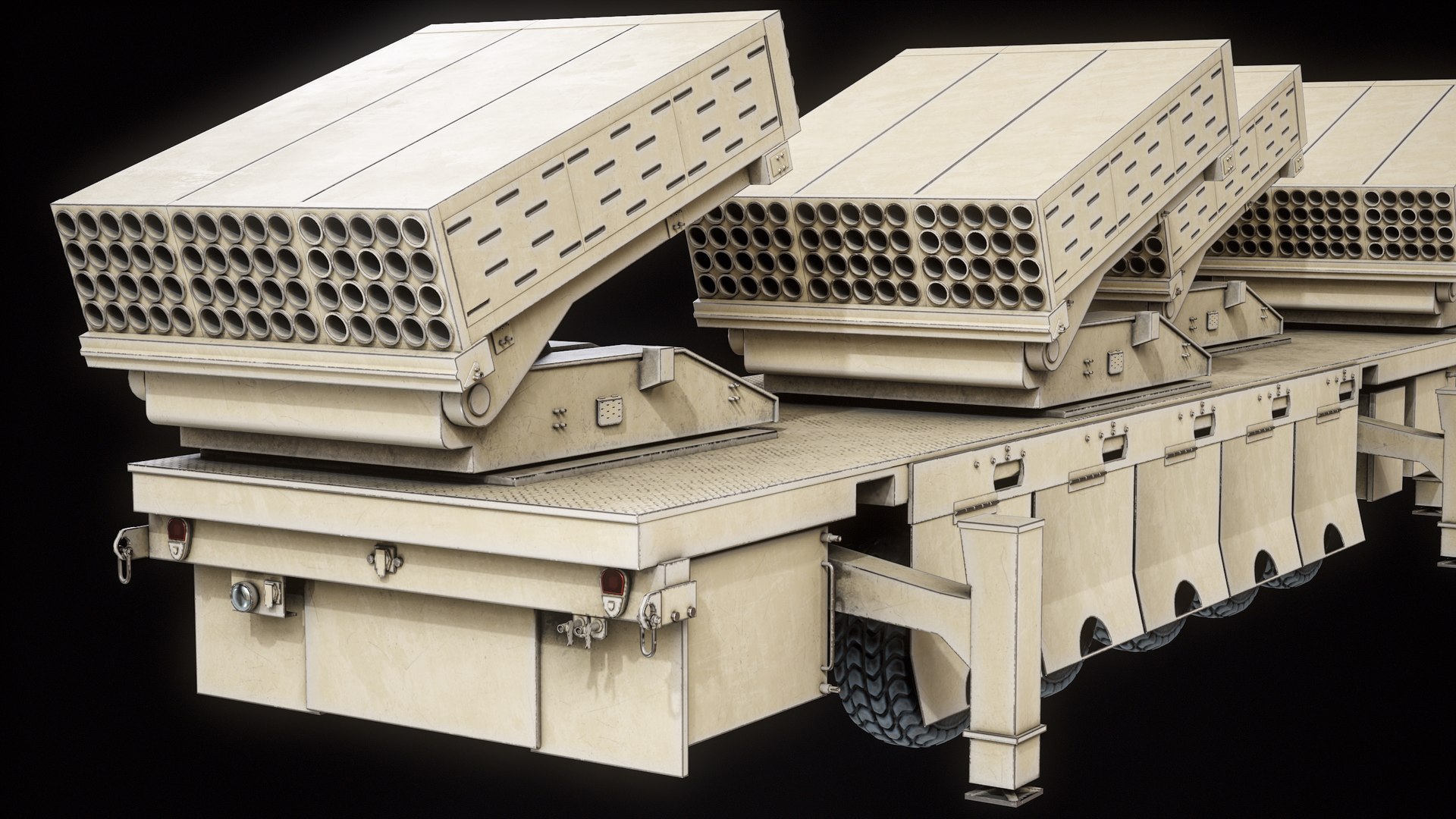 3D Multiple Launch Rocket System Roketsan Jobaria TR-122 PBR model https://p.turbosquid.com/ts-thumb/Su/faV8Xs/Jv/r_viewport_024/png/1698428275/1920x1080/fit_q87/ab6b3828c4e2d5a4f32e51e63c964df1db1b5068/r_viewport_024.jpg