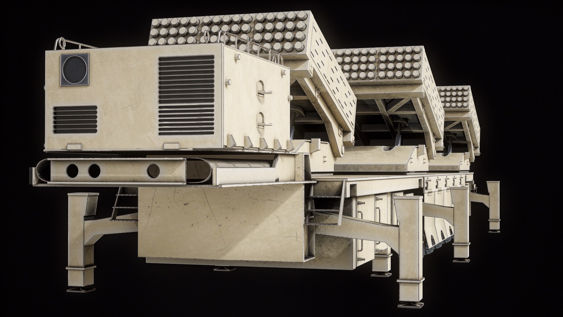 3D Multiple Launch Rocket System Roketsan Jobaria TR-122 PBR model https://p.turbosquid.com/ts-thumb/Su/faV8Xs/Ng/r_viewport_001/png/1698428223/1920x1080/fit_q87/9e78932d48c7f2b0c95ee90d474ea97341ac96e9/r_viewport_001.jpg