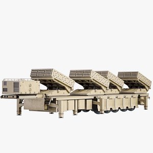 3D Multiple Launch Rocket System Roketsan Jobaria TR-122 PBR model