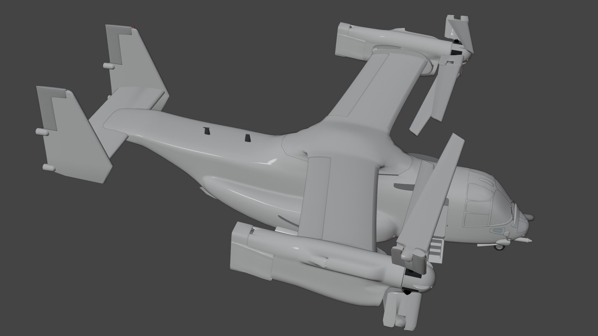 3D Bell Boeing V-22 Osprey Rigged Animated Tiltrotor Aircraft 3D Model ...