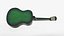 Chitarra classica verde con custodia