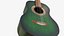Chitarra classica verde con custodia